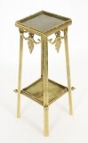 Antique French Ormolu and Onyx Miniature Table Pedestal Stand 19th C