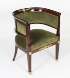 Antique French Empire Revival Ormolu Mounted Mahogany Armchair 19th C