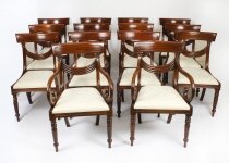 Vintage Set 14 Regency Revival Swag Back Dining Chairs 20th C