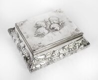 Antique Victorian Sterling Silver Casket by William Comyns & Sons 1898