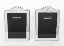 Vintage Pair Sterling Silver Photo Frames by Arthur Price & Co 1994 19x13cm