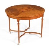 Antique Sheraton Revival Satinwood Centre Occasional Table Circa 1900