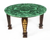 Vintage Malachite Coffee Table Mid 20th C