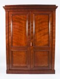 Antique English George IV Flame Mahogany Wardrobe C1820 19th C
