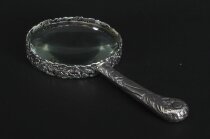 Antique Victorian Sterling Silver Magnifying Glass by Asprey 1886 19th C