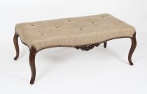 Antique French Stool Ottoman Coffee table Window Seat 19th C
