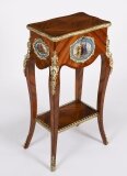 Antique French Porcelain Mounted Side Occasional Work Table 19th Century