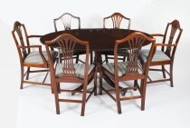 Vintage Oval Dining Table & 6 Chairs by William Tillman 20th Century