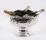 Vintage Large Silver Plated Champagne Cooler Punch Bowl 20th C