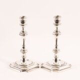 Antique Pair lSilver Plated Candlesticks By Elkinton & Co C1920