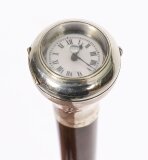 Antique Silver & Snakewood Watch Opera Cane Walking Stick 19th C 87cm 34.2inch