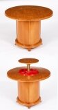 Vintage Art Deco Satin Wood Pop Up Modernist Cocktail Cabinet C1950