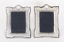 Vintage Pair Sterling Silver Photo Frame RBB Sheffield 1989 1990 19cm x 15cm