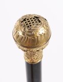 Antique French & 34 Siren& 34 Handled Walking Stick Cane 19th C 92cm 36 inches