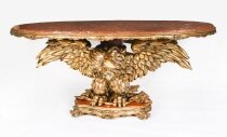 Antique George II Revival Rouge Marble Topped Eagle Centre Table 20th C