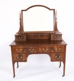 Antique Edwardian Mahogany Dressing Table & Mirror Circa 1900