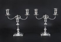 Antique Pair Sterling Silver Candelabra by Elkington & Co1903