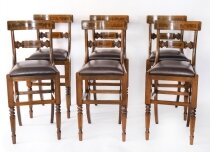 Bespoke Set of Six Burr Walnut & Leather Upholstered Bar Stools