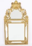 Antique Giltwood Louis Revival Overmantel Cushion Mirror C1920 140 x 83cm
