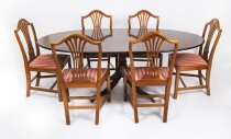 Vintage William Tillman Oval Regency Revival Dining Table & 6 chairs 20th C