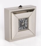Vintage Cartier Paris Cased Palladium Plated Desk Alarm Clock C1990