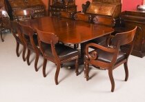 Antique George III Regency Period Dining Table & 8 Chairs Circa 1820 19th C