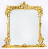 Antique Large Rococo Revival Giltwood Wall Mirror 205x206cm 19th C