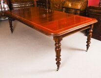 Antique 8ft6 William IV Flame Mahogany Extending Dining Table 19th C
