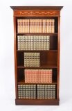 Vintage Sheraton Style Walnut Open Bookcase 20th C
