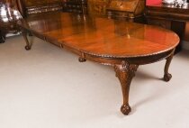 Antique Burr Walnut Queen Anne Revival Dining Table By Maple & Co 19th C