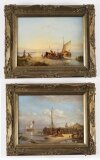 Antique Pair Oil Paintings by Pieter Cornelis Dommersen 1904 & 1910