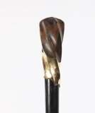 Antique Walking Stick Cane 18Ct Gold Pommel by Brigg& 39 s Late 19th C 91cm 36& 34 