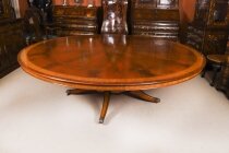 Vintage 7ft6& 34 Diameter Flame Mahogany Jupe Dining Table Harrods 20thC