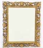 Antique Italian Giltwood Florentine Mirror 19th Century 103 x 87cm