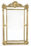 Antique Giltwood Louis Revival Overmantel Cushion Mirror C1860 169 x 105cm