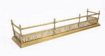 Antique Victorian Brass Fireplace Fender Guard 19th C