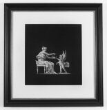 Antique Gouache Painting ‘Seated Venus & Cupid’ 19th Century