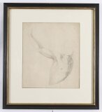 Antique Drawing on Paper Figural Study& 39 After Raphael Late19th C