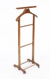 Vintage Edwardian Style Walnut Valet Clothes Stand Late 20th C
