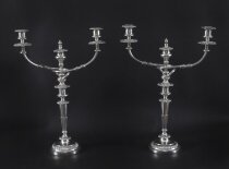 Antique Pair Large George III Three Light Candelabra by Matthew Boulton 18th C