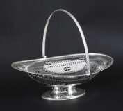 Antique Victorian Silver Plated Neo Classical Fruit Basket 