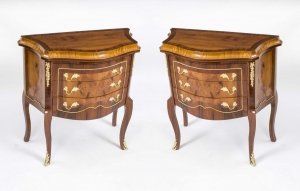 Pair Milanese Walnut & Rosewood Commodes Drawers | Ref. no. 00148 | Regent Antiques