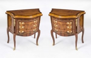 Pair Milanese Walnut & Rosewood Commodes Drawers | Ref. no. 00148 | Regent Antiques