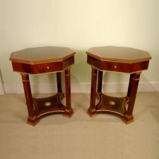 Large Pair of Empire Style Mahogany Occasional Tables | Ref. no. 00249a | Regent Antiques
