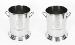 Vintage Pair Louis Roederer Silver Plated Champagne Coolers 20th C