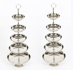 Vintage Pair Large Silver Plated Cake/Confectionary Stands 20th Century | Ref. no. 00589 | Regent Antiques