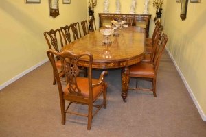 Large Marquetry Dining Table & Chair Set | Large Marquetry Table & 12 Chairs | Ref. no. 00626a | Regent Antiques