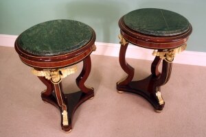 Fine Pair Empire Verde Antico Occasional Tables | Ref. no. 00689 | Regent Antiques