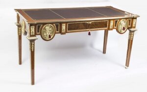 Vintage Empire Style Walnut Ormolu Mounted Writing Table 20th C