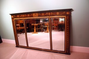 Beautiful Edwardian Sheraton Mahogany Overmantle Mirror | Ref. no. 00701 | Regent Antiques